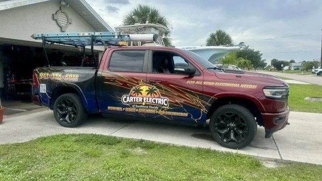 Carter Electric of Southwest Florida wrapped service truck